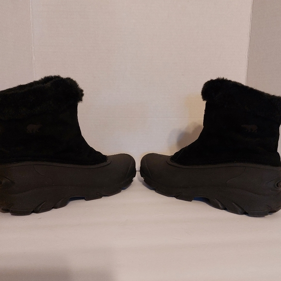 Sorel Snow Angel Zip Winter Insulated  Waterproof Black Womens Boots Sz 7.5 - Picture 13 of 14
